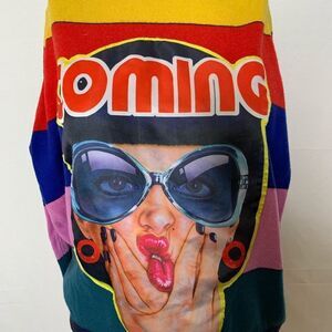 Denimland Coming Striped Sweatshirt Street Wear L Colorful Patch Fashionista